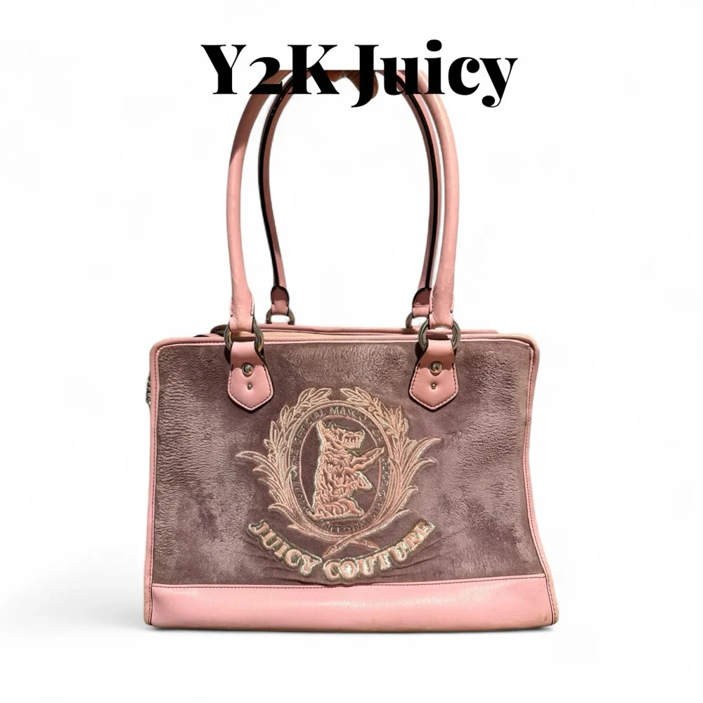 Juicy Couture Pink and Brown Shoulder Bag